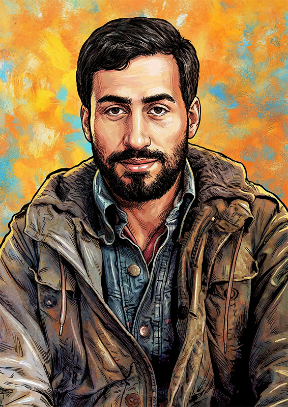 تصویرسازی چهره شهید احمد کشوری